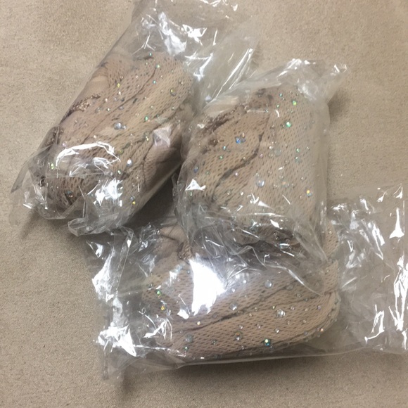 BACK IN!! Rhinestone Fishnet Stocking - Nude - Picture 4 of 4